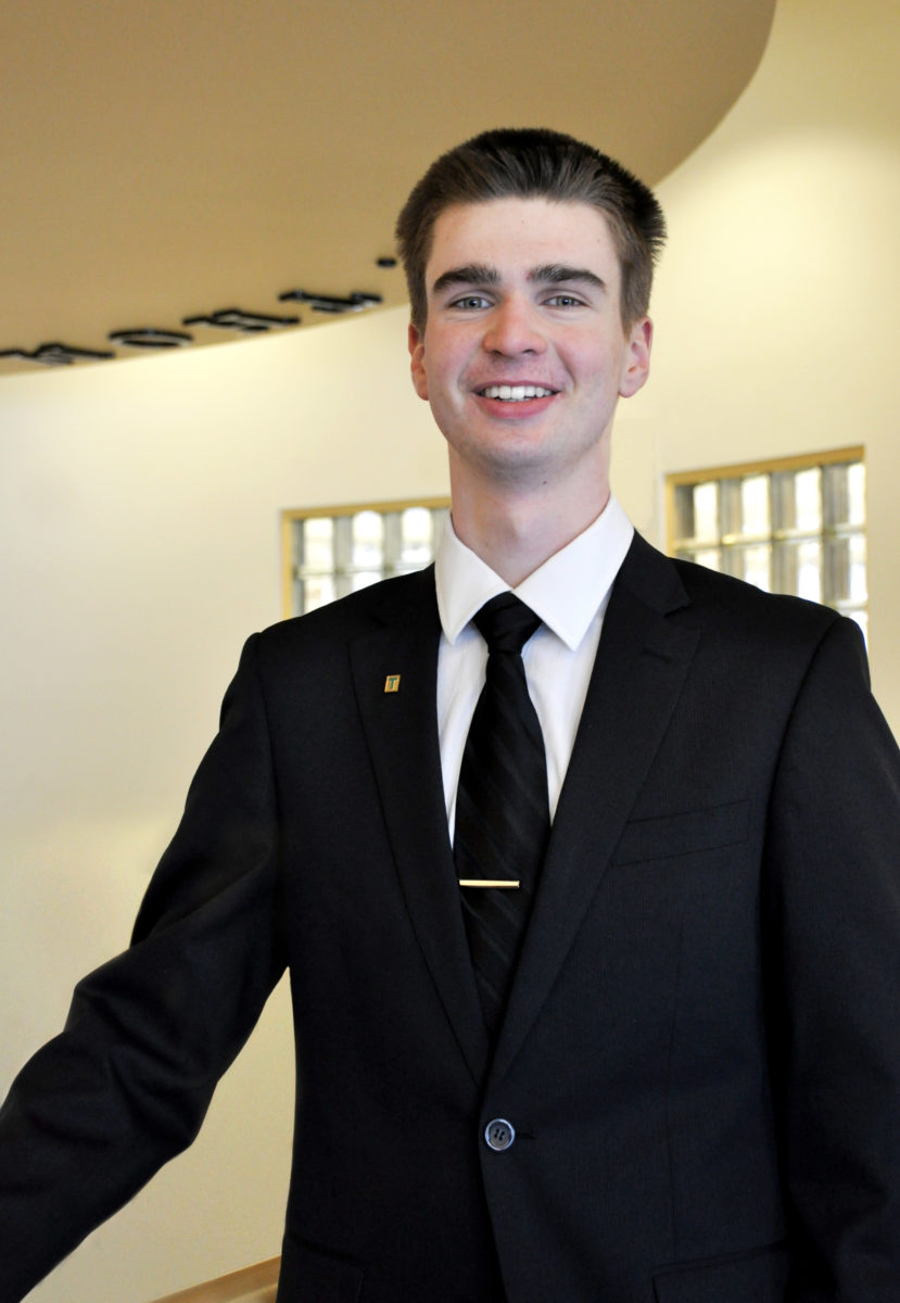 Woody Brown is studying political science and economics. He's from Stettler, AB (Megan Cooke/AQ)