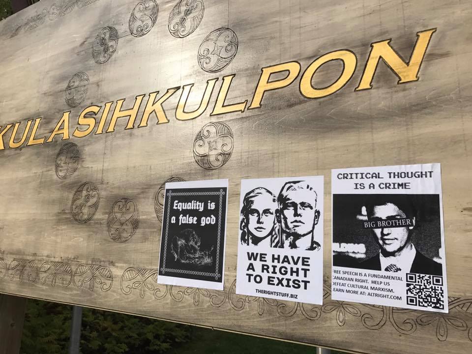 White Supremacist Posters Taped To Indigenous Campus Sign The Aquinian